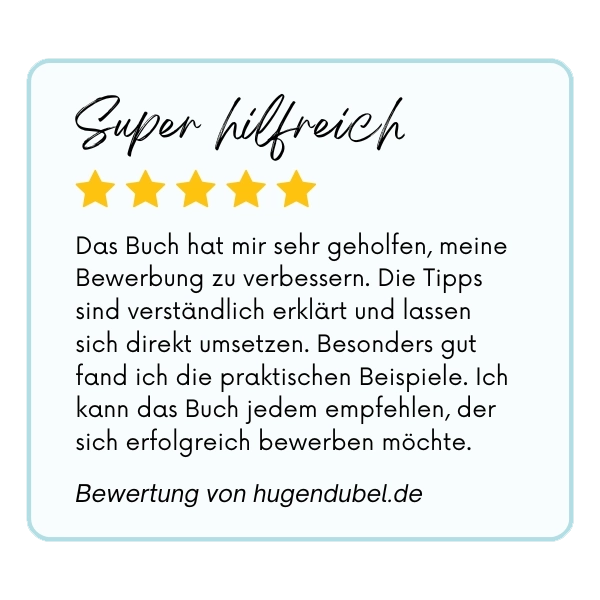 Hugendubel-Bewertung für Bewerbungsbuch